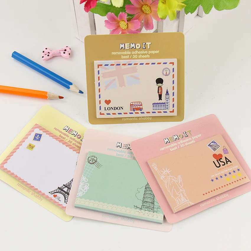 

1PC Creative Stationery Cute Series Paper Memo Pad Diary Sticker Notes School Office Supplies