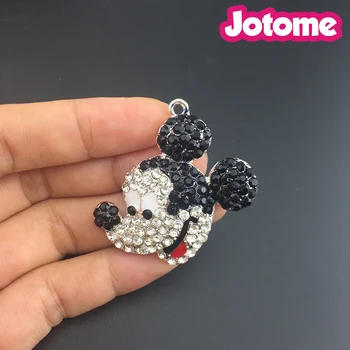 

50pcs / lot DHL free shipping 2017 Hot Sale 40mm Mouse inspired Rhinestone Pendant