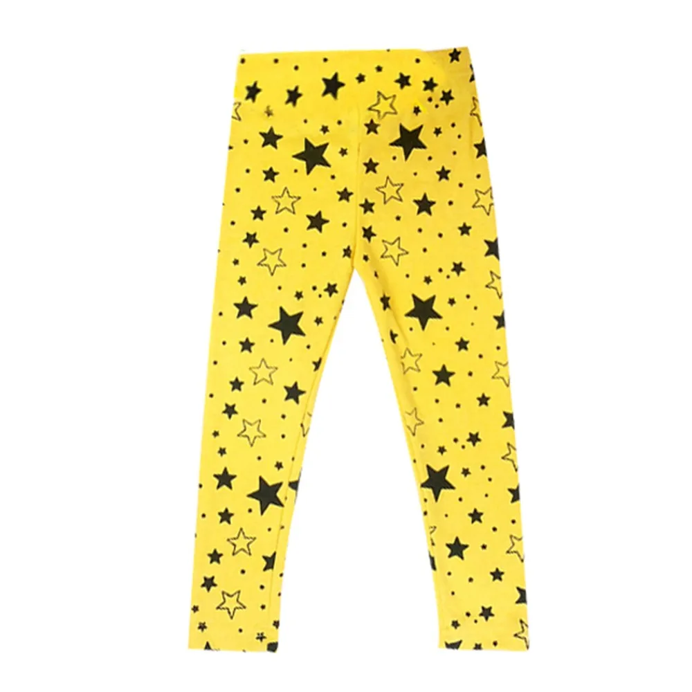 

2017 Hot Children Pants Girl Winter Capris Warm Stretchy Star Casual Trousers Toddler Pants 2-7Y Free Shipping