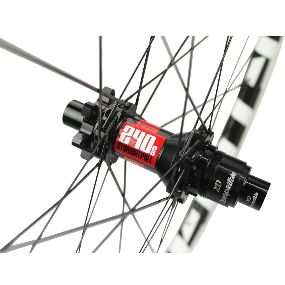 Best ELITE DT Swiss 240 Series 27.5er MTB Wheels 40mm*30mm Downhill DH Enduro Rim Hookless Tubeless JapanToray T700 Carbon Fiber 3