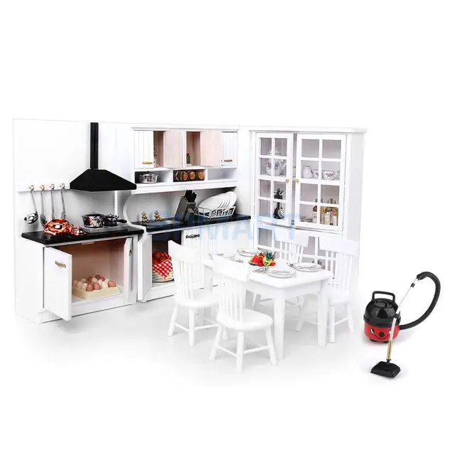 Best Offers Vintage Wooden Miniature Furniture Kit Cabinet Table Chair Vacuum Cleaner for 1/12 Dolls House Kitchen Dining Rooms Decor Best Offers Vintage Wooden Miniature Furniture Kit Cabinet Table Chair Vacuum Cleaner for 1/12 Dolls House Kitchen Dining Rooms Decor