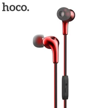 HOCO Metallic In ear Earphone Earbuds Stereo Sport Headphone Noise Isolating with Mic Wired Headset 3.5mm Jack for iphone 5 6S