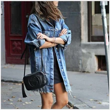 Новые джинсовые куртки для женщин с дырками в стиле бойфренда, джинсовая куртка, джинсовые свободные весенне-осенние джинсовые пальто, Casacos Feminino G225