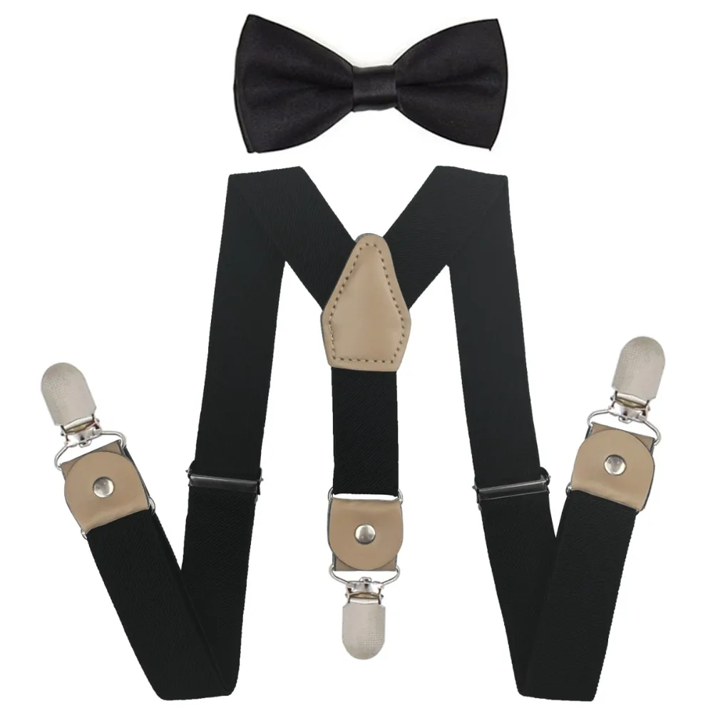 suspenders set kids black