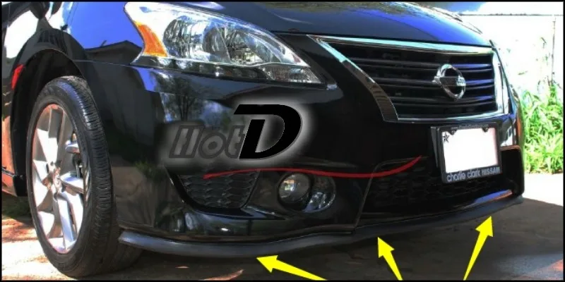 Бампер для губ отражатель губы для Nissan Sentra Sylphy Pulsar седан передний спойлер юбка для TopGear вентиляторы/обвес крыло полосы юбка