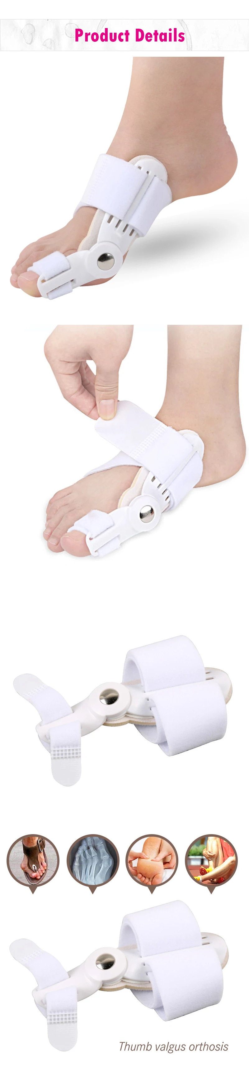 Большой палец Шинная Выпрямитель Корректор вальгусной деформации разделитель для педикюра Foot ортопедический, облегчающий боль уход