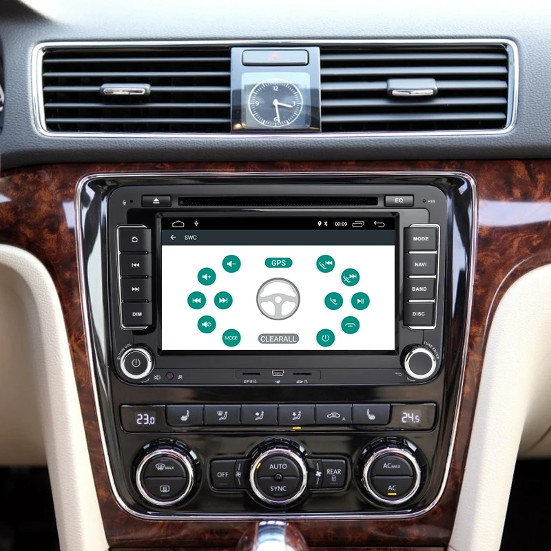 Sale 7" Android 8.1 Car Radio DVD Player For VW/Volkswagen/POLO/Golf/Skoda/Octavia/Seat/Leon Multimedia Stereo GPS Navi Wifi TPMS FM 2