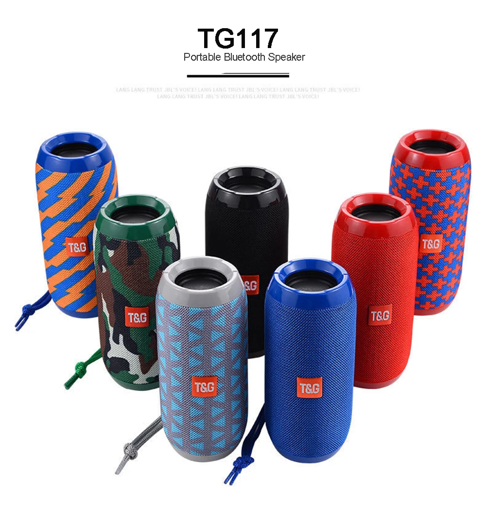 Haut-parleur Portable sans fil Bluetooth haut-parleurs TG117 barre de son Sports de plein air Support étanche TF carte FM Radio entrée Aux Haut-parleur Portable sans fil Bluetooth haut-parleurs TG117 barre de son Sports de plein air Support étanche TF carte FM Radio entrée Aux