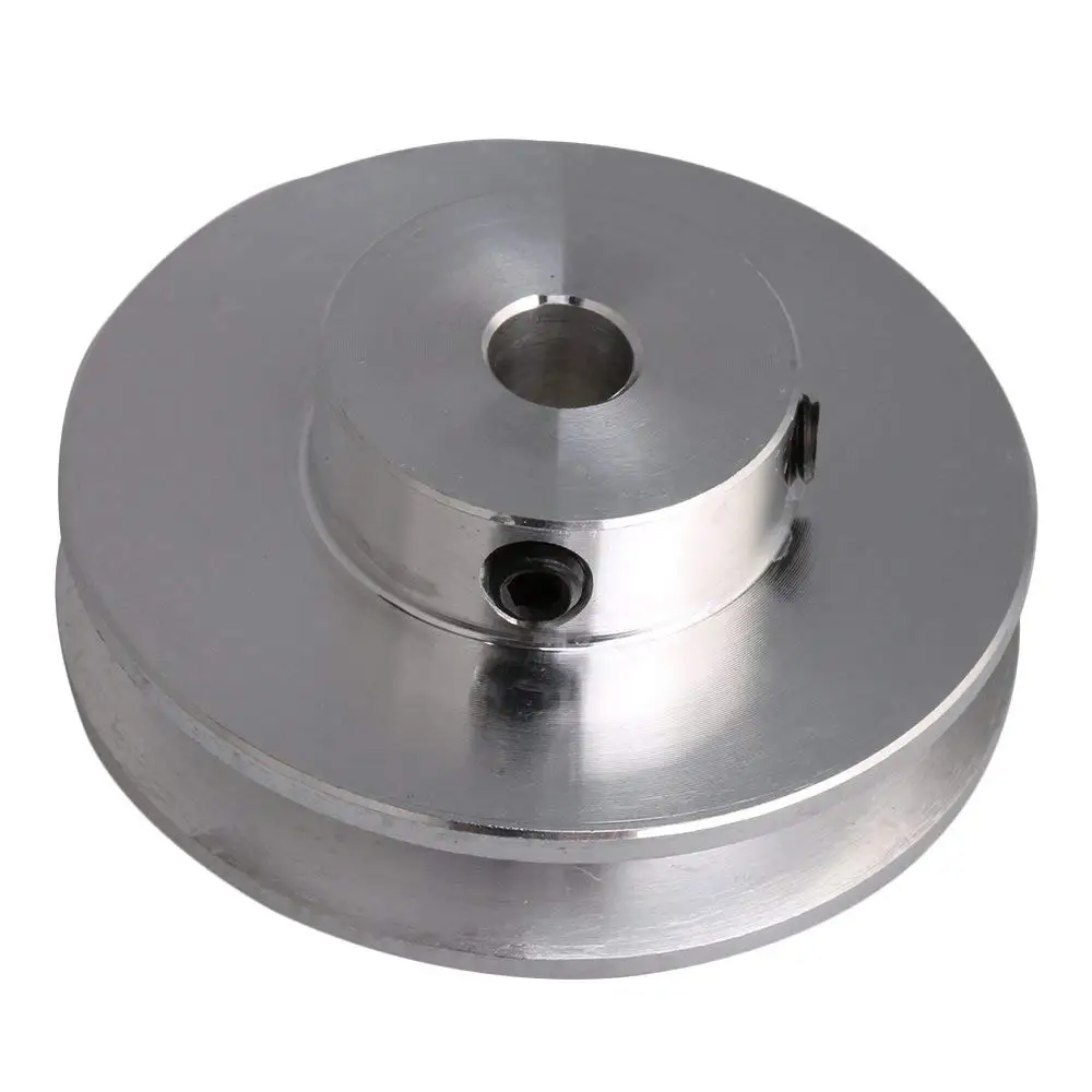 Silver Aluminum Alloy 41x16MM Single Groove 6 12MM Fixed Bore Pulley