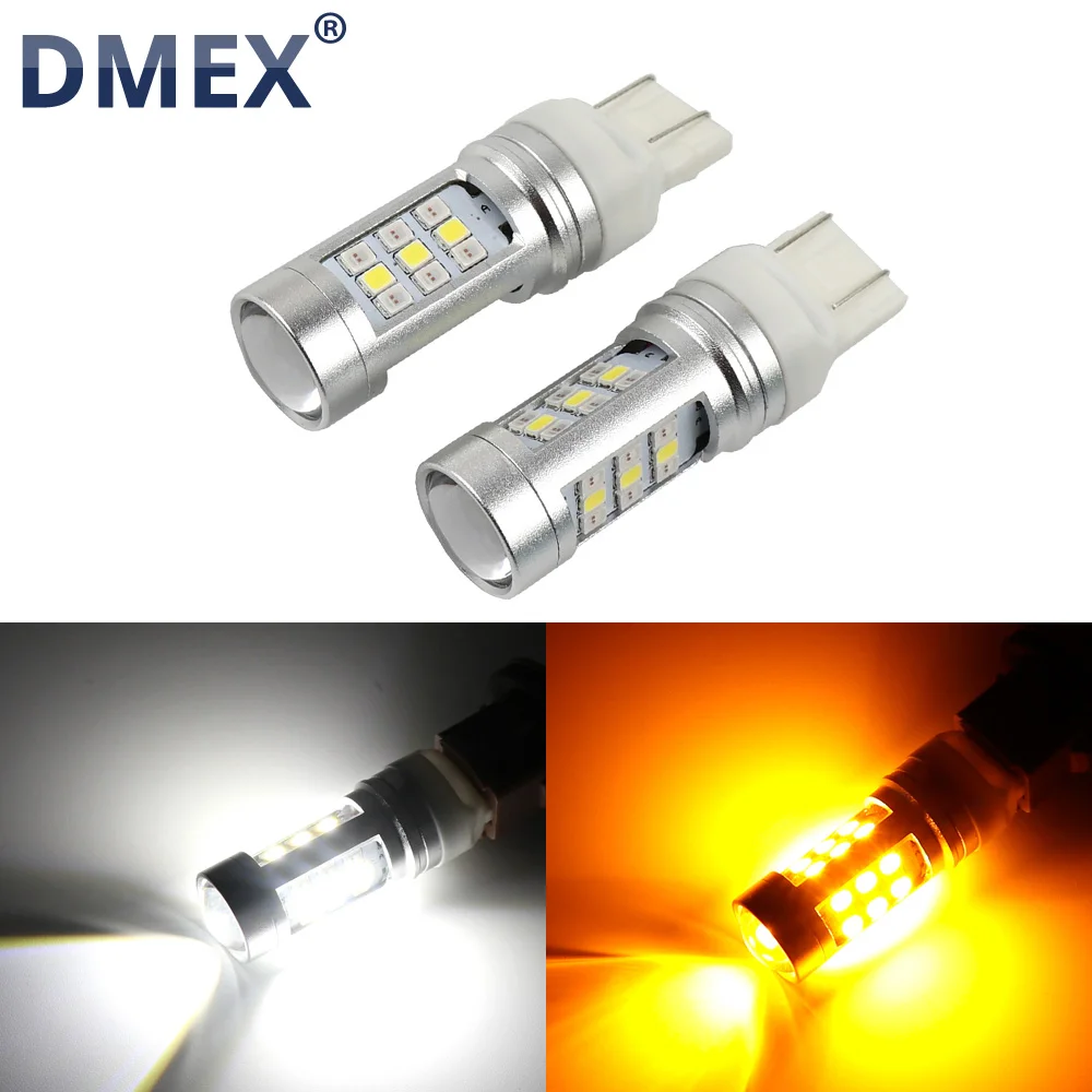 DMEX 2 шт. Switchback двухцветные светодиодный светодиодные лампы T20 7443 Srck 7444NA W21/5 Вт