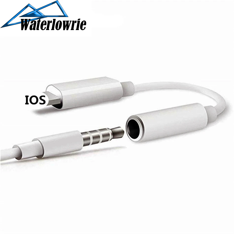 

For Lightning to 3.5mm Headphone Jack Audio Cable Converter Adapter Aux Music For iPhone 7 8 X XR XS Earphone Splitter IOS 12