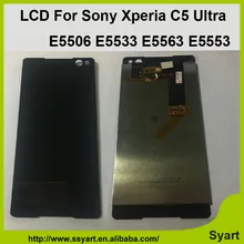 1 stücke schwarz touchscreen digitizer assembly ersatz handy für sony xperia c5 ultra e5506 e5533 e5563 e5553