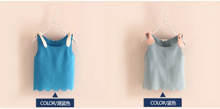 Girls Tops 2018 Summer Cotton Candy Color Orange Black White Blue Yellow Pink Purple Sleeveless O-Neck Chiffon T-Shirt Baby Girl (6)
