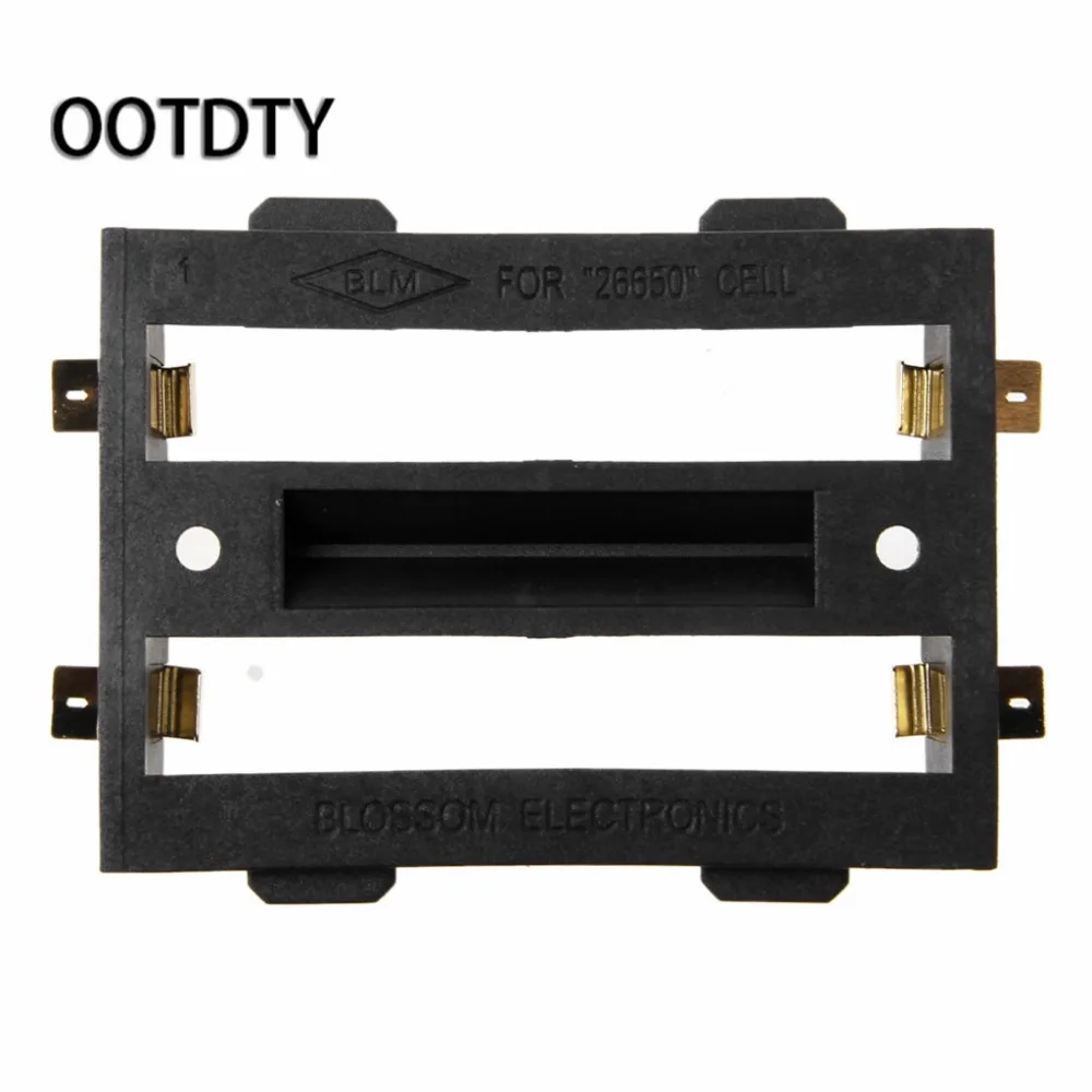 

2 X 26650 Battery Holder SMD For 26650 Black With Bronze Pins Gold Plated For 2 x 26650 3.7V Rechargeable Batteries