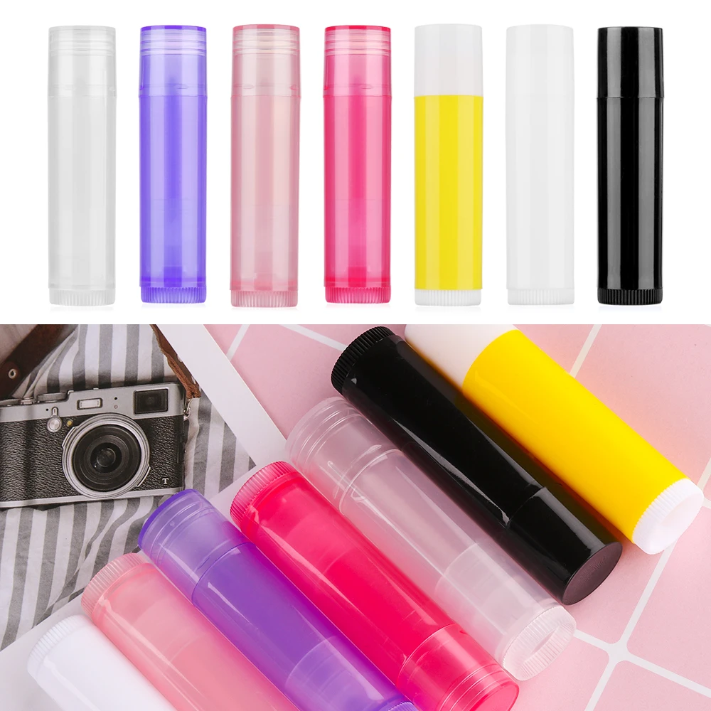 

10 PCs 5ml DIY Lipstick Lip Balm Tube Containers Empty Cosmetic Containers Make Up Container Glue Stick Travel Bottles Colorful
