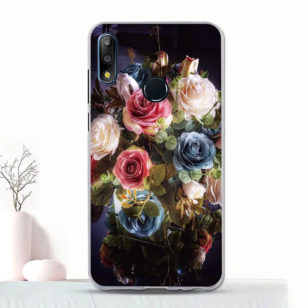 Мягкий силиконовый чехол для Asus Zenfone Max Pro M2 ZB631KL из ТПУ с 3d рисунком бампер|Бамперы|