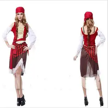 

Halloween Costume Performance Party Clothing Elegant Pirate Captain Cosplay Costumes