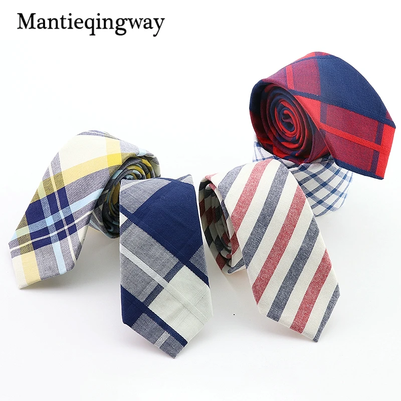

Mantieqingway Fashion Men Ties New Plaid and Striped Men Skinny Necktie Corbatas Neck Ties 6 CM Narrow Party Neck Tie for Men
