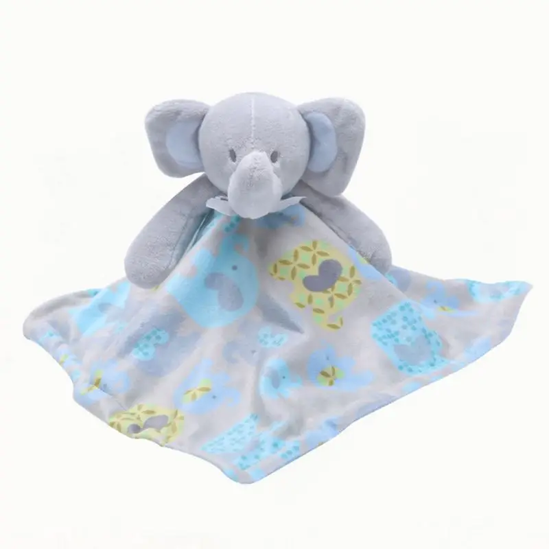 Детские соски, успокоить полотенца милый мультяшный слон мягкие плюшевые кормящих Мягкая кукла грызунок для младенцев спальный партнер