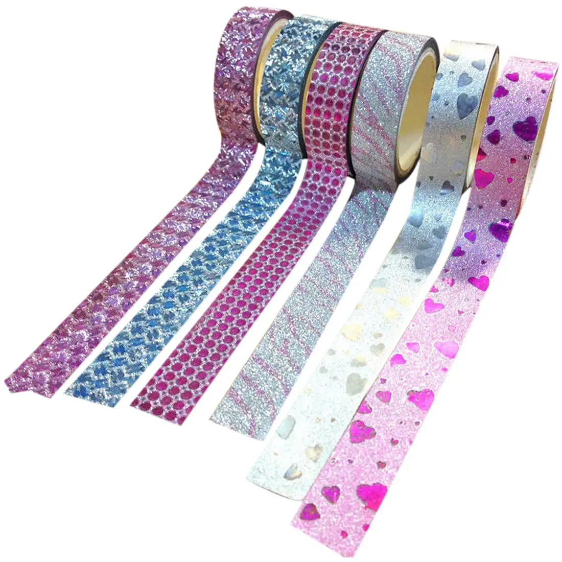 

Lot 10x DIY Self Adhesive Glitter Washi Masking Tape Sticker Craft Decor 15mmx3m