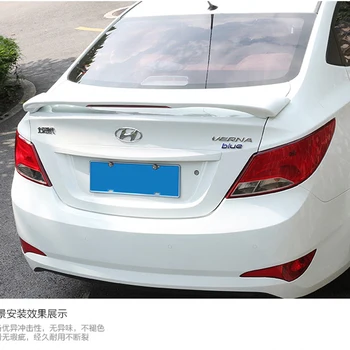 

ABS Plastic Unpainted Color Rear Trunk Tail Wing Decoration Fit For Hyundai Verna/Accent Spoiler 2010-2013
