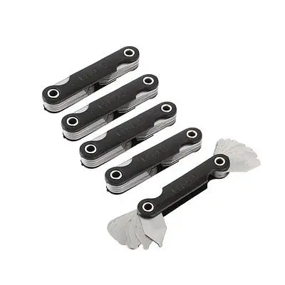 

5pcs Concave Convex Arc End Mechanist Radius Gauge R1-6.5mm Silver Tone Black