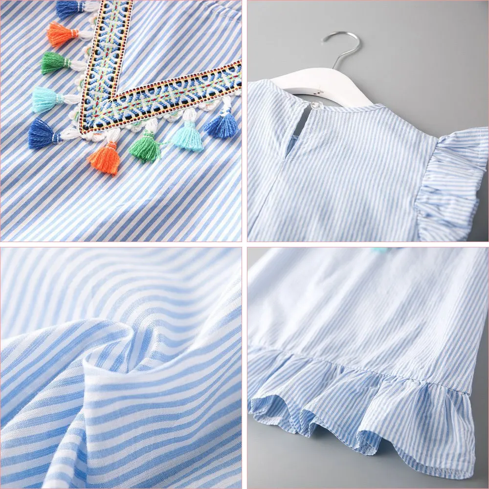 Girls Striped Dress 4