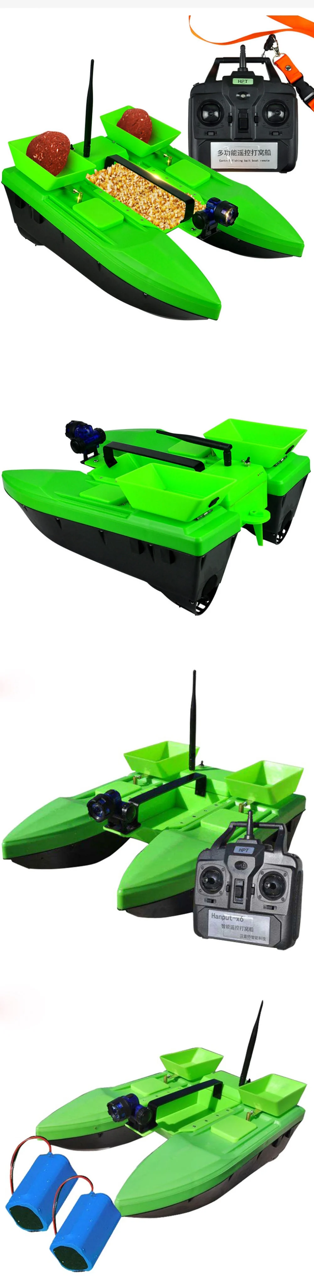 Nível de Ruído Inventor dos Peixes Funis com Motores Baixo 2 kg Isca 5200 Mah Carregamento 2 Pcs Duplos 500 m Controle Remoto Pesca 9 pcs Funis com Motores Duplos 500 M Controle Remoto pesca