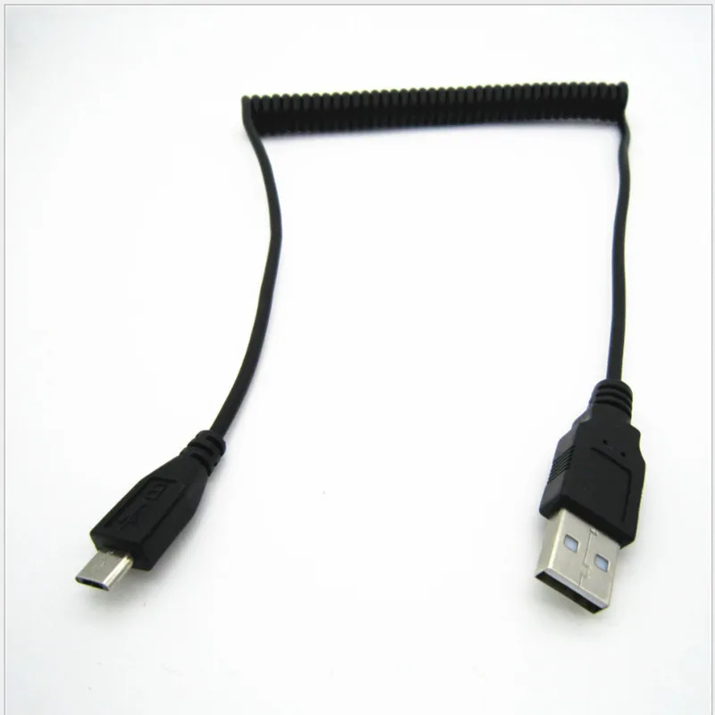 

Spring telescopic data cable Car telescopic mobile phone charging cable pure copper A001