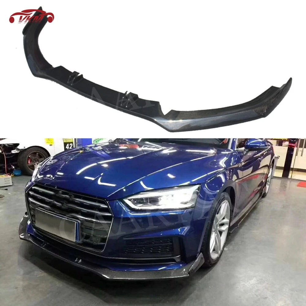 Передний спойлер из углеродного волокна для Audi A5 S5 2017 2018 2019 не стандартного
