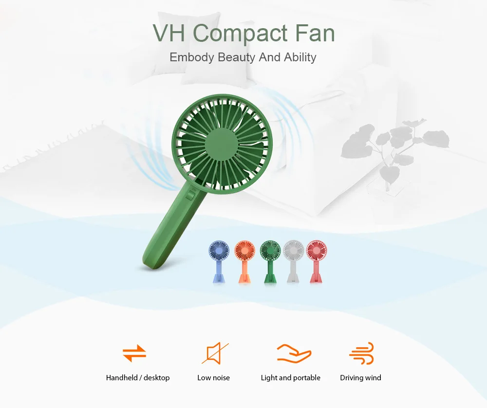 Xiaomi Youpin VH Stylish Portable Handhold Fan with a Detachable U-shaped Base