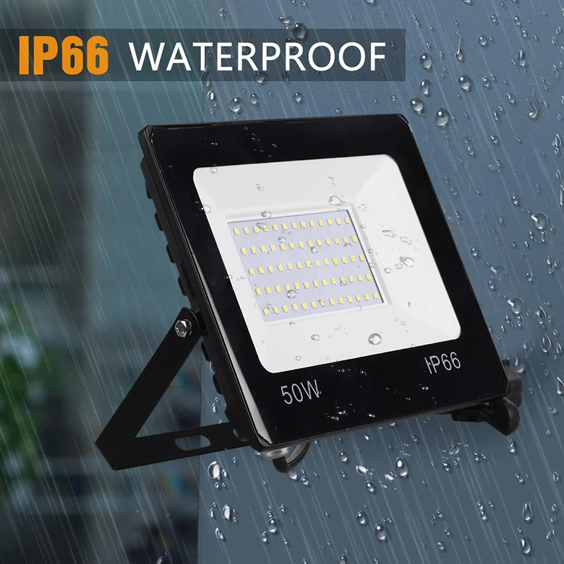 

Led FloodLight Outdoor Spotlight 220V 110V 50W Reflector LED Street Light Flood light Waterproof IP66 For Wall Garden Lighting