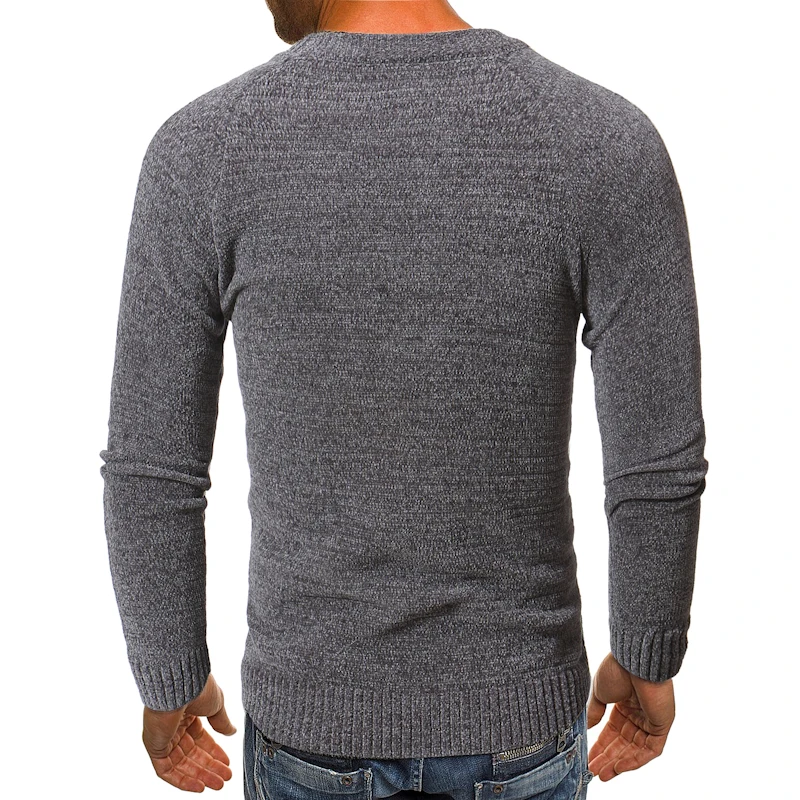 WSGYJ мужской свитер с длинным рукавом трикотажный пуловер круглым вырезом в