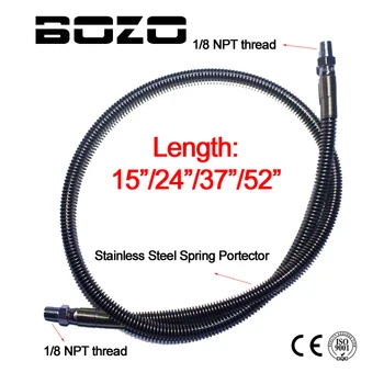 

airsoft pcp paint equipment Paintball 15" 24" 37" 52" Hose High Pressure Line for Air Fill Refill 1/8NPT thread