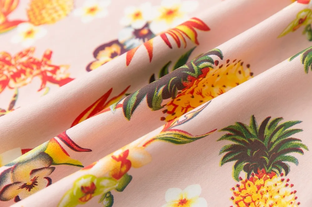 JKKUCOCO Newest Top Hot Tees Flowers Pineapple t-shirt Women t shirt Cotton Shirt Women Tops Short Sleeve Casual T-shirt 2 Color