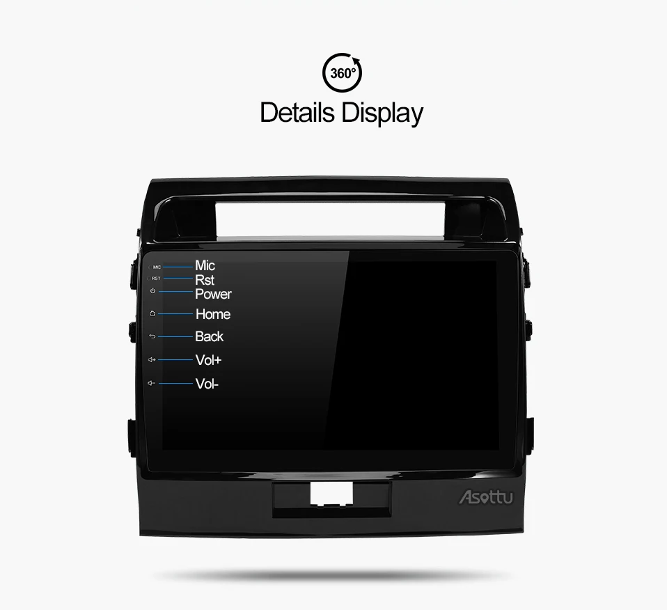 Excellent Asottu MKLZ1081 Android 8.1 Car DVD Player for toyota Land Cruiser Octa Core Car DVD GPS Navigation palyer Car Radio Multimedia 14