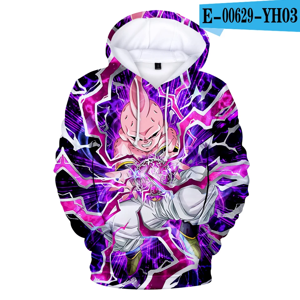 

3D Anime Hoodie Dragon Ball Z Pocket Hooded Sweatshirts Poleron Hombre Streetwear Sudadera Dragon Ball Oversozed Boys Coat