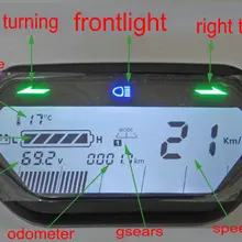 Светильник для спидометра/ODO/индикатор уровня заряда батареи, ЖК-дисплей 48v60v72v84v96v для электрического скутера, трицикла, приборной панели