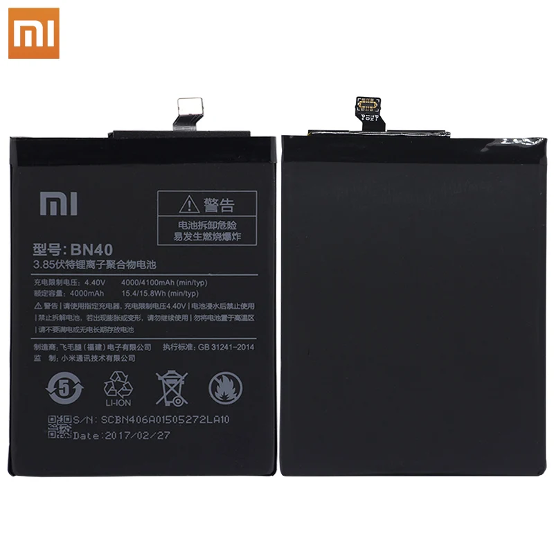Xiao Mi BN40 Phone Battery For Xiaomi Redmi 4 Pro Prime 3G RAM 32G ROM Edition Redrice 4+Tools