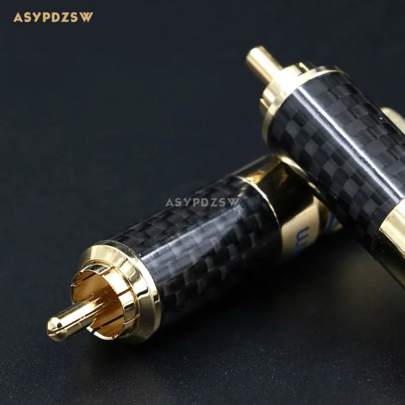 1 пара Audiophile HiFi Чистая медь позолоченный 8,5 мм разъем «тюльпан» Предварительный усилитель/ЦАП/усилитель RCA штекер
