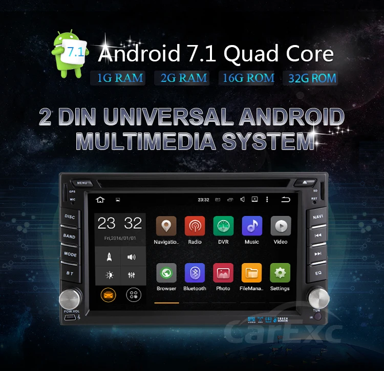 Top 2 Din Android 9/9.0 Car DVD Radio Multimedia Player Universal GPS Navigation autoradio Stereo Audio WIFI BT GPS  Multimedia 0