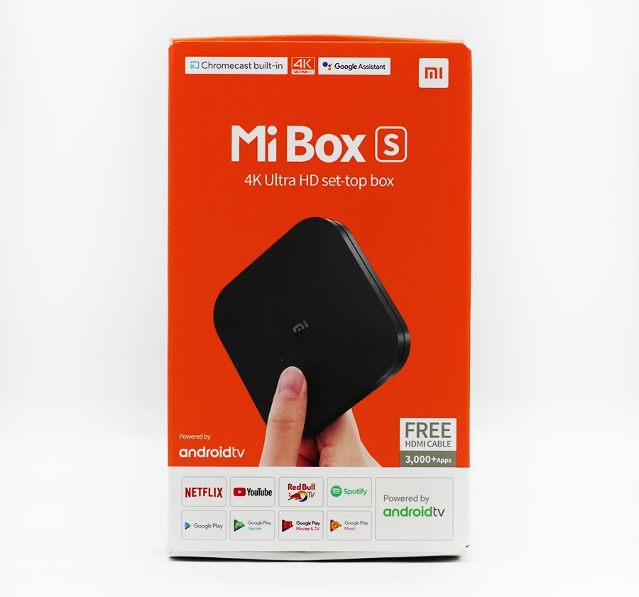 Глобальная оригинальная Xiaomi mi коробка S 4K HDR Android tv 8,1 mi Box 2G 8G wifi Google Cast Netflix телеприставка mi Box 4 медиаплеер