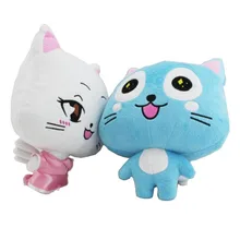 Anime Fairy Tail Plush Toy Animal Toy a Couple of Happy Cat 12 Plush Dolls Soft