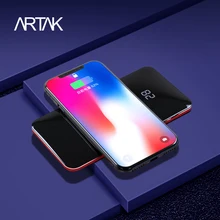 10000 мАч Qi Беспроводное зарядное устройство Внешний аккумулятор Беспроводная зарядка внешний аккумулятор для мобильного телефона