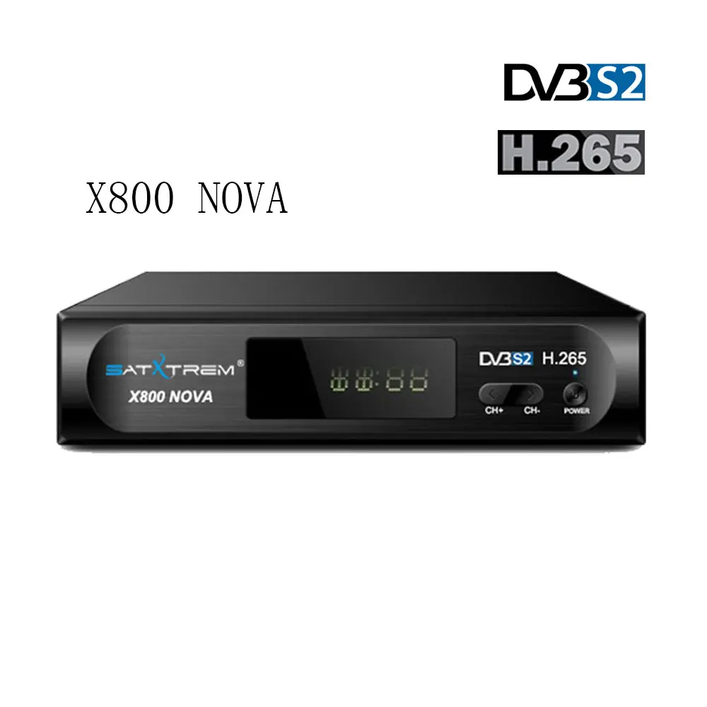 

Satxtrem X800 NOVA DVB-S2 Satellite Receiver With USB WIFI Support PowerVu Biss Key, H.265 PK V8 decoder