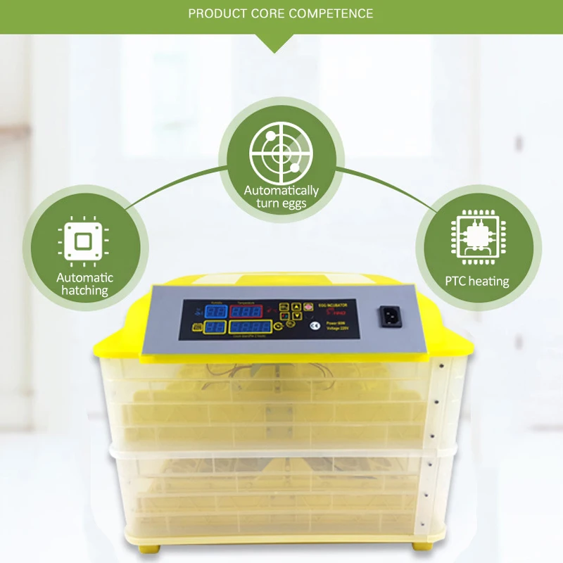 - 112 Egg Brooder Digital Fully Automatic Incubator Hatcher Turning Chicken Duck Humidity Temperature Control New Hatching Machine