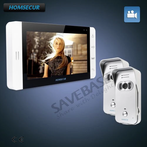 

HOMSECUR 7" Wired Video Door Phone Intercom System + Electric Locks Compatible for Easy Unlocking