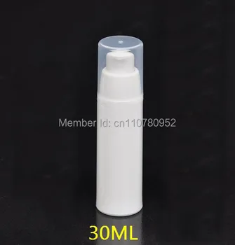 

50pcs/lot PP 30ml airless bottle white clear color airless pump for lotion BB cream vacuum bottle