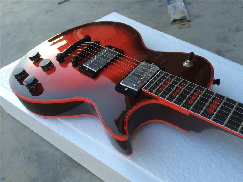 Electric guitar/ 2016 new G LP standard slash red burst color guitar