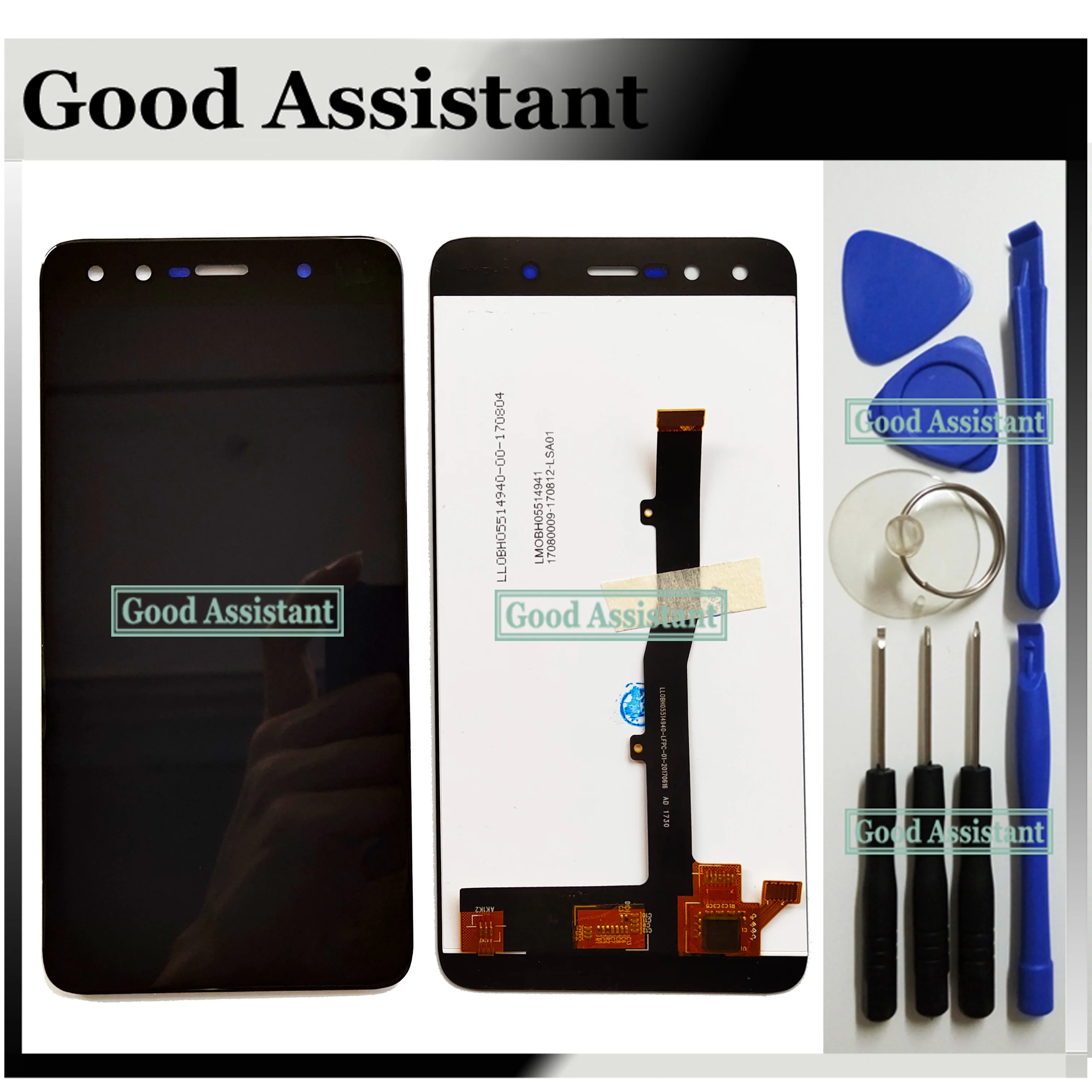 

100% Tested Original Black/White 5.5" For ZTE Blade A3 A0616 Full LCD Display Touch Screen Digitizer Assembly Add Tools